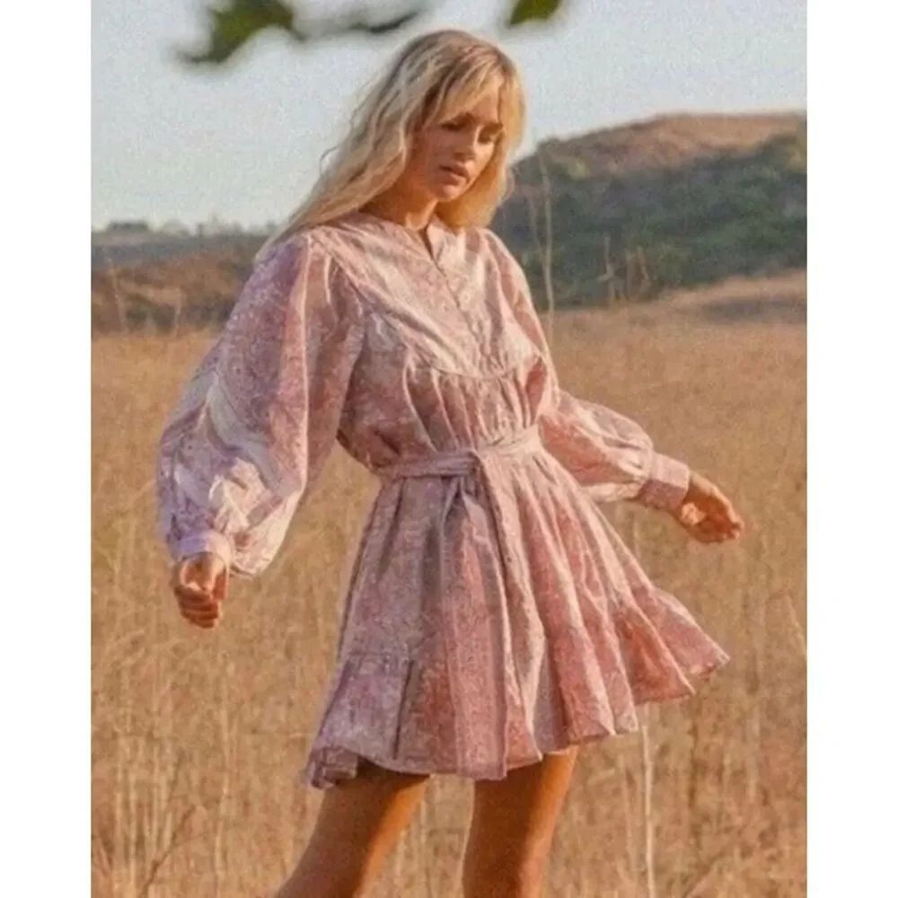 Cleobella Lennox Mini Dress in Tonal Block Sz. S